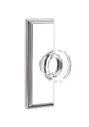 Emtek Lowell Knob With 7” Wilshire Sideplate