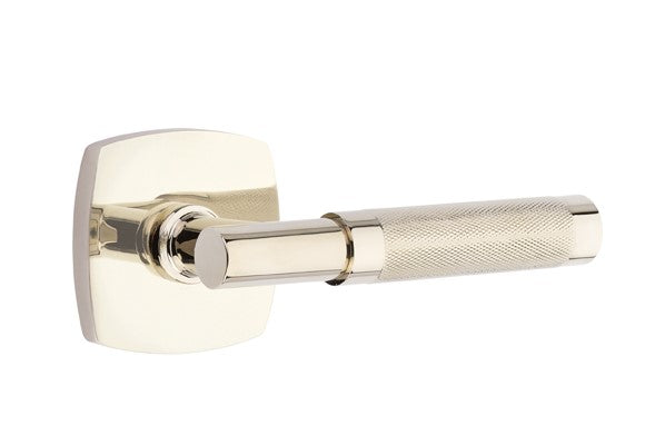 Emtek Select T-BAR Knurled Lever Concealed Screws with Urban Modern Rosette