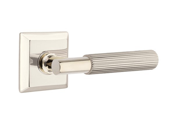 Emtek Select T-BAR Straight Knurled Lever Concealed Screws with Quincy Rosette