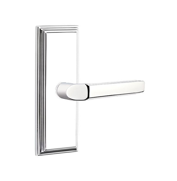 Emtek Milano Lever Concealed Screws with 7” Wilshire Sideplate