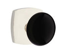 EMTEK Modern Brass Ebony Knob with Urban Modern Rosette