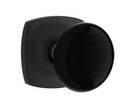 EMTEK Modern Brass Ebony Knob with Urban Modern Rosette