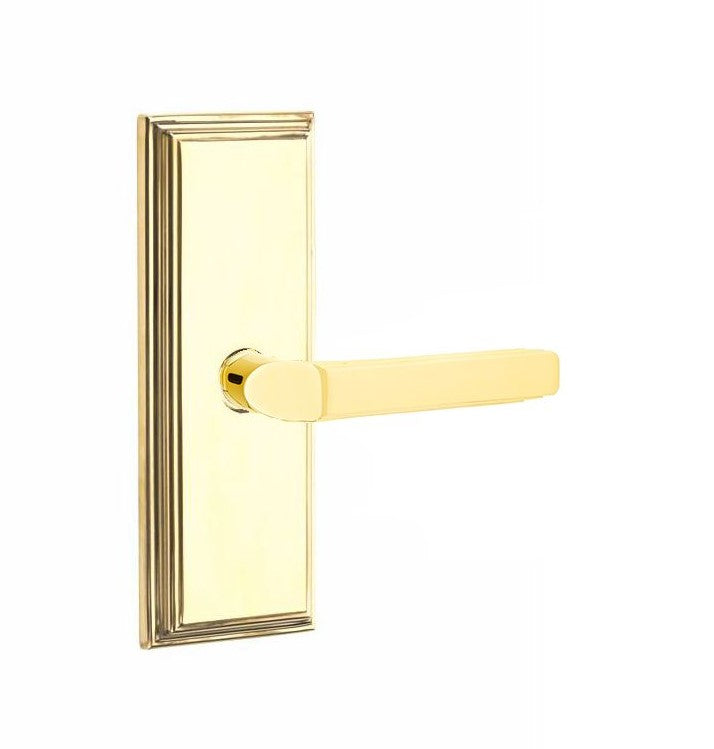 Emtek Milano Lever Concealed Screws with 7” Wilshire Sideplate