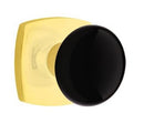 EMTEK Modern Brass Ebony Knob with Urban Modern Rosette