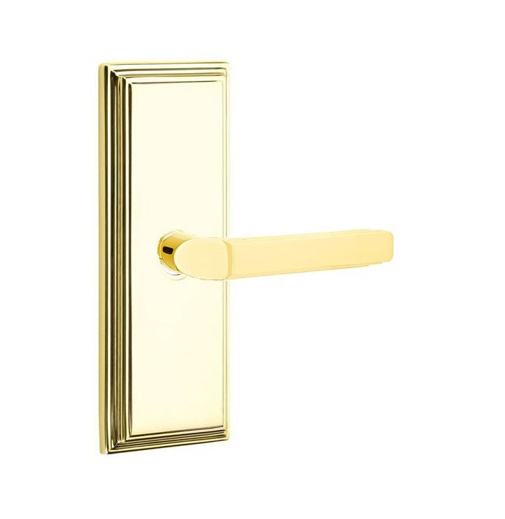 Emtek Milano Lever Concealed Screws with 7” Wilshire Sideplate