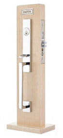 Emtek F20 Function Brisbane Mortise Handleset with Select L-Square Knurled Lever