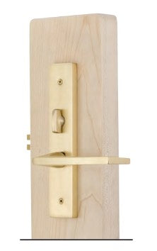 Emtek Dummy Adelaide Mortise Handleset with Modern Square Glass Knob