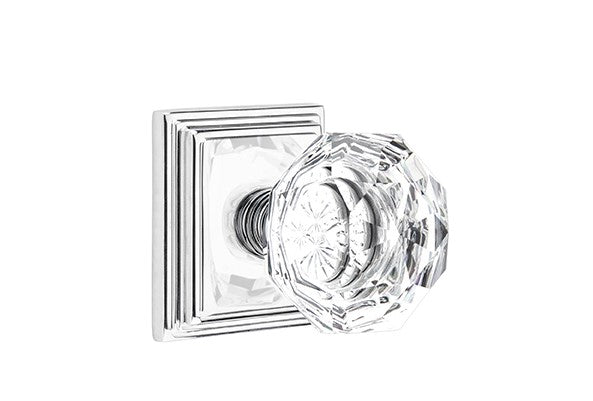 Emtek Diamond Knob With Wilshire Rosette