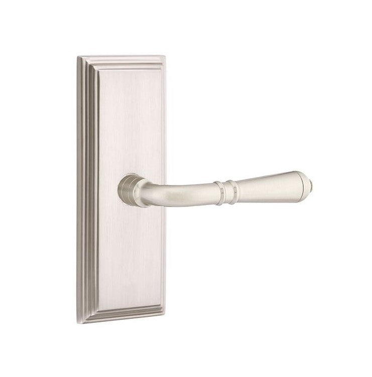 Emtek Turino Lever Concealed Screws with 7” Wilshire Sideplate