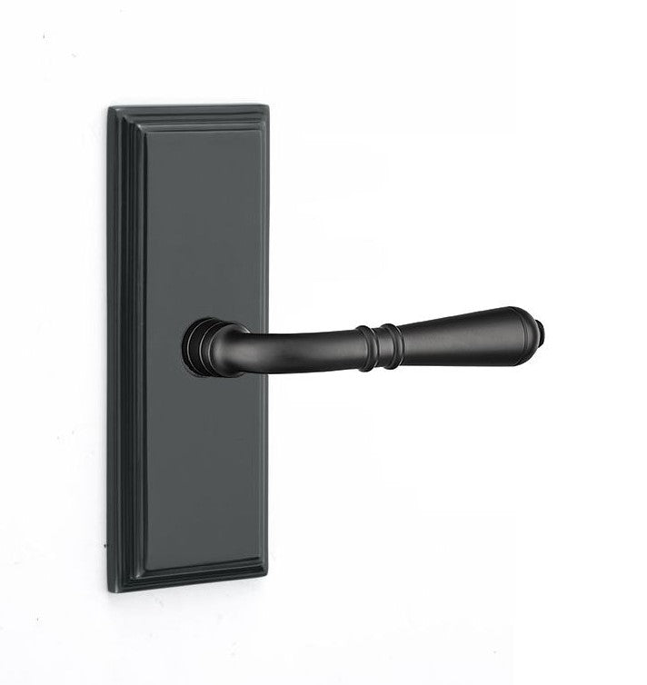 Emtek Turino Lever Concealed Screws with 7” Wilshire Sideplate