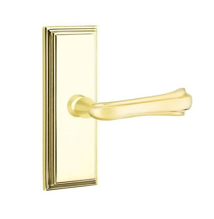 Emtek Wembley Lever Concealed Screws with 7” Wilshire Sideplate