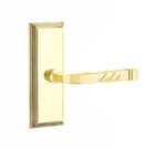 Emtek Santa Fe Lever Concealed Screws with 7” Wilshire Sideplate