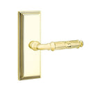 Emtek Ribbon & Reed Lever with 7” Wilshire Sideplate