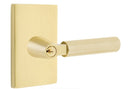 Emtek L Square Faceted Key In Lever Lockset Single Cylinder with Modern Rectangular Rosette