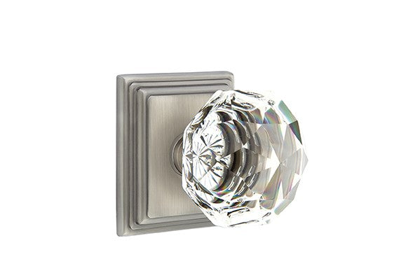 Emtek Diamond Knob With Wilshire Rosette