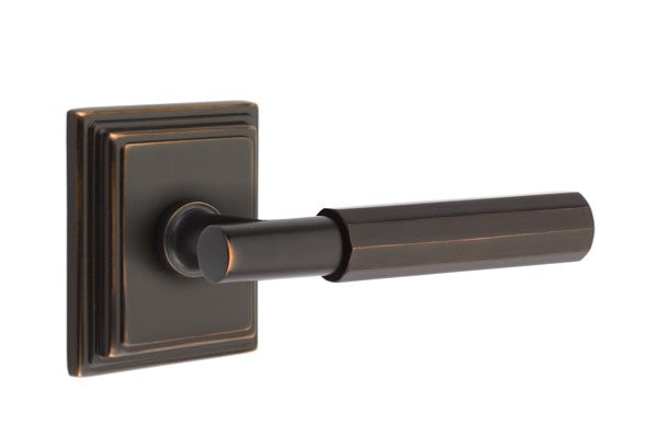 Emtek Select T-BAR Faceted Lever with Wilshire Rosette