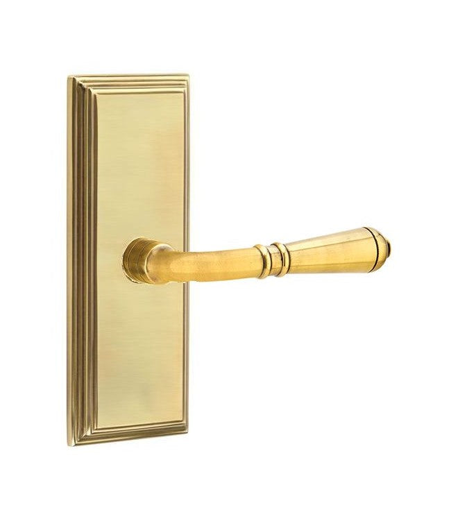 Emtek Turino Lever with 7” Wilshire Sideplate