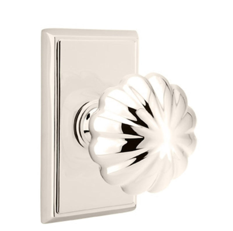 Emtek Melon Knob With Rectangular Rosette