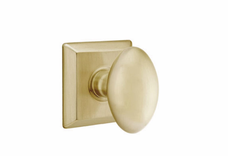 Emtek Egg Knob Concealed Screws With Quincy Rosette