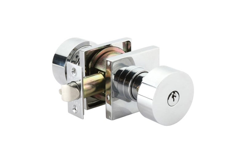 Emtek Round Key In Knob Lockset Single Cylinder with Square Rosette