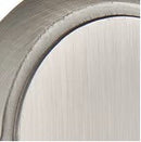 EMTEK Modern Brass Ice White Knob Concealed Screw with Modern Rectangular Rosette