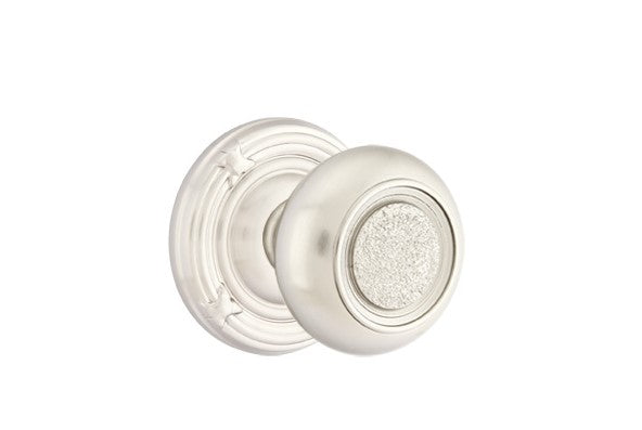 Emtek Belmont Knob Concealed Screws With Ribbon & Reed Rosette