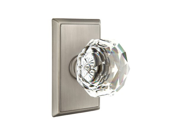 Emtek Diamond Knob With Rectangular Rosette