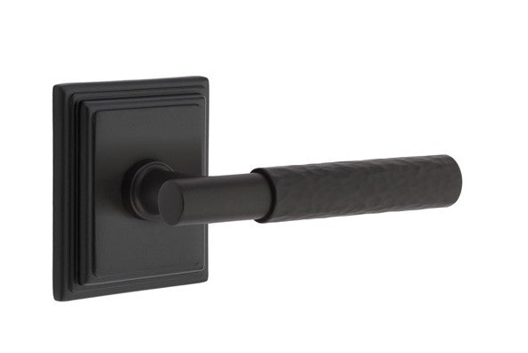 Emtek Select T-BAR Hammered Lever Concealed Screws with Wilshire Rosette