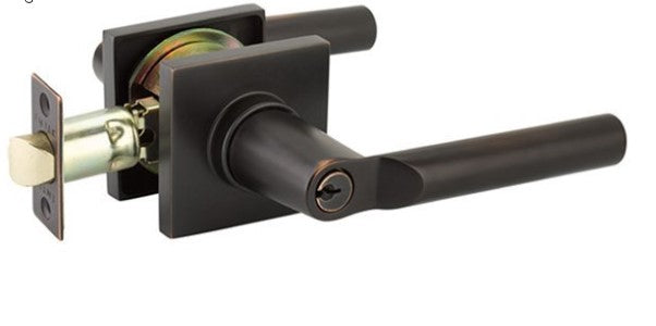 Emtek Hanover Key In Lever Lockset Single Cylinder with Square Rosette