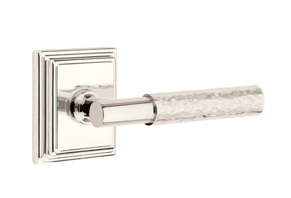 Emtek Select T-BAR Hammered Lever Concealed Screws with Wilshire Rosette