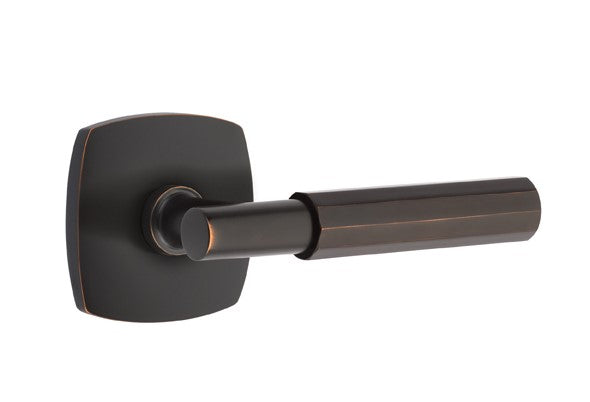 Emtek Select T-BAR Faceted Lever Concealed Screws with Urban Modern Rosette