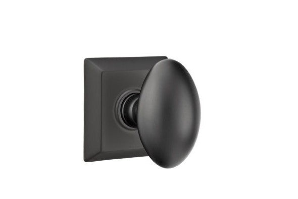 Emtek Egg Knob Concealed Screws With Quincy Rosette