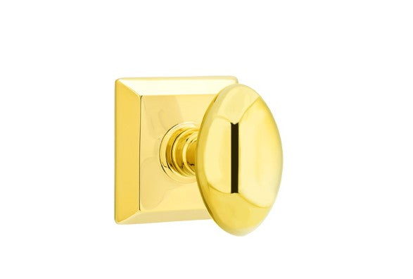 Emtek Egg Knob Concealed Screws With Quincy Rosette