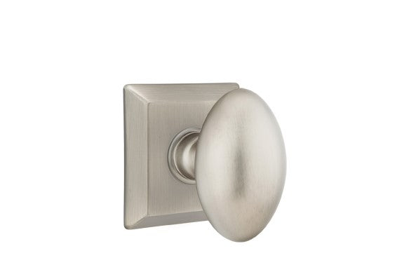 Emtek Egg Knob Concealed Screws With Quincy Rosette