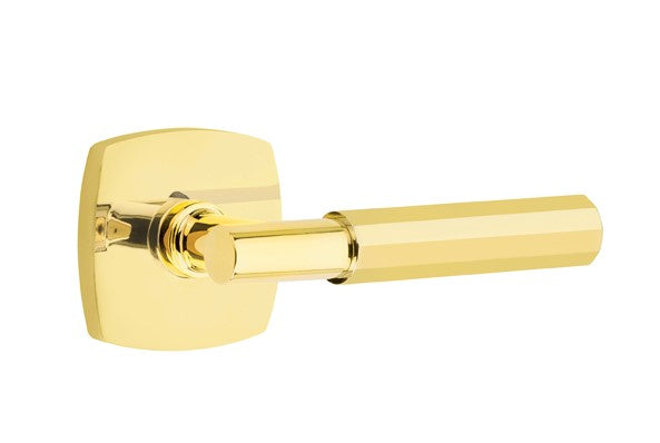 Emtek Select T-BAR Faceted Lever Concealed Screws with Urban Modern Rosette