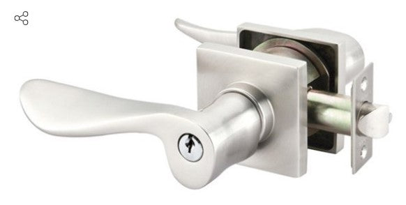 Emtek Luzern Key In Lever Lockset Single Cylinder with Square Rosette
