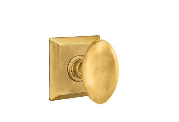 Emtek Egg Knob Concealed Screws With Quincy Rosette