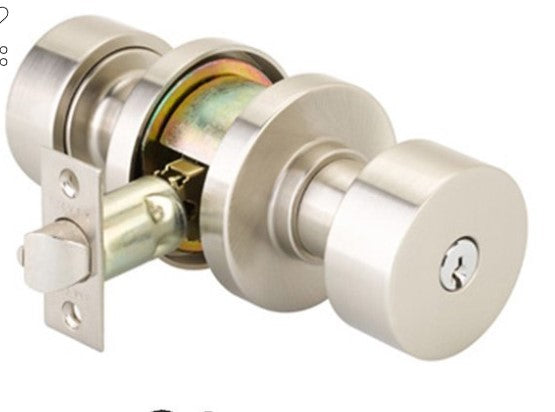 Emtek Round Key In Knob Lockset Dummy, Pair with disk Rosette