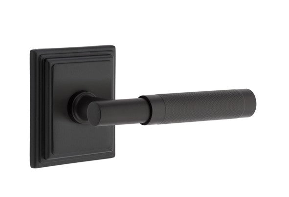 Emtek Select T-BAR Knurled Lever Concealed Screws with Wilshire Rosette