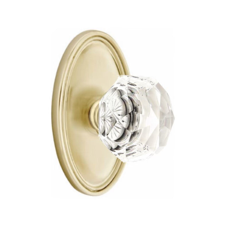 Emtek Diamond Knob With Oval Rosette