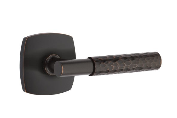 Emtek Select T-BAR Hammered Lever with Urban Modern Rosette