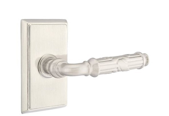 Emtek Ribbon & Reed Lever with Rectangular Rosette