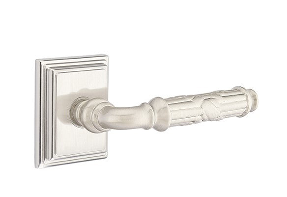 Emtek Ribbon & Reed Lever Concealed Screws with Wilshire Rosette