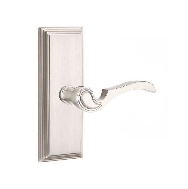 Emtek Coventry Lever Concealed Screws with 7” Wilshire Sideplate