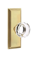 Emtek Lowell Knob With 7” Wilshire Sideplate