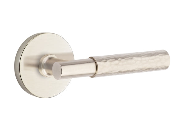 Emtek Select T-BAR Hammered Lever Concealed Screws with Disk Rosette