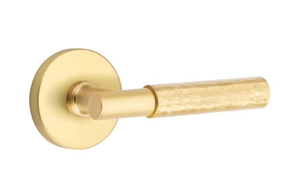 Emtek Select T-BAR Hammered Lever Concealed Screws with Disk Rosette