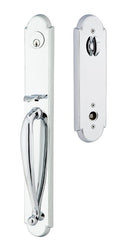 Emtek Wilmington Brass Tubular Entry set with Athena Lever