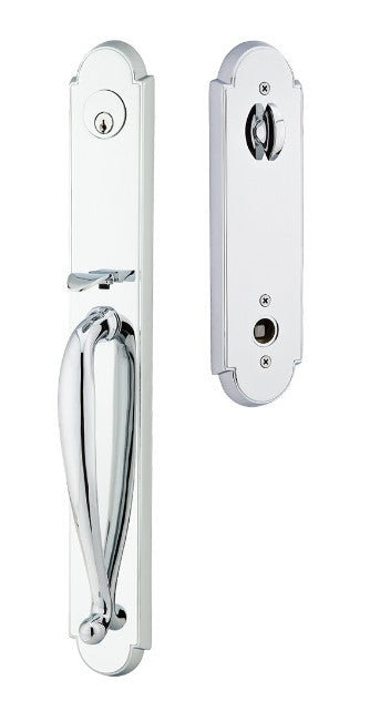 Emtek Wilmington Brass Tubular Entry set with Freestone Knob