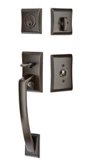 Emtek Ares Brass Tubular Entry set with Ribbon & Reed Lever